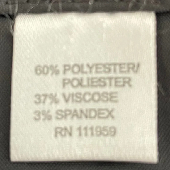 Atelier Straight Leg Poly Blend Washable Striped Pants Grey + White Sz 14 NWT - Picture 9 of 12